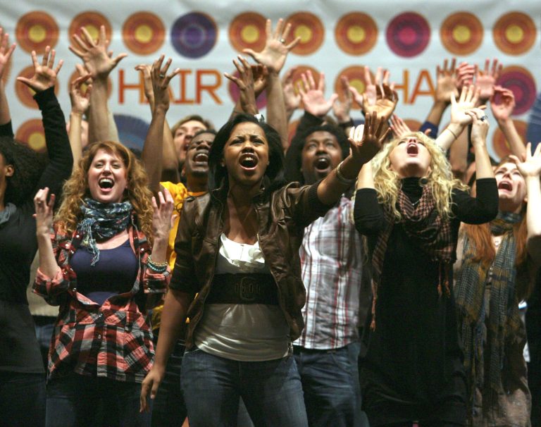 The cast of the 2009 Broadway production of 