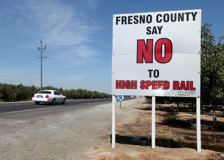 A Sacramento Country Superior Court judge ruled that the California High Speed Rail Authority has failed to comply with essential financial and environmental statutory requirements. (AP/Rich Pedroncelli)