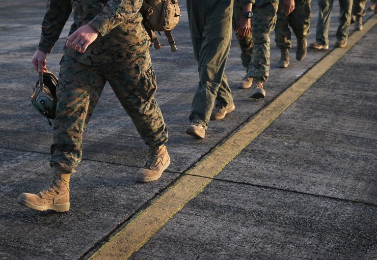 On Saturday, a group calling itself the Islamic State Hacking Division posted the names, addresses, photos and ranks of 100 military personnel from the Air Force, Army and Navy, urging supporters to kill them, according to terrorist monitoring group SITE Intelligence.Â (John Moore/Getty Images)