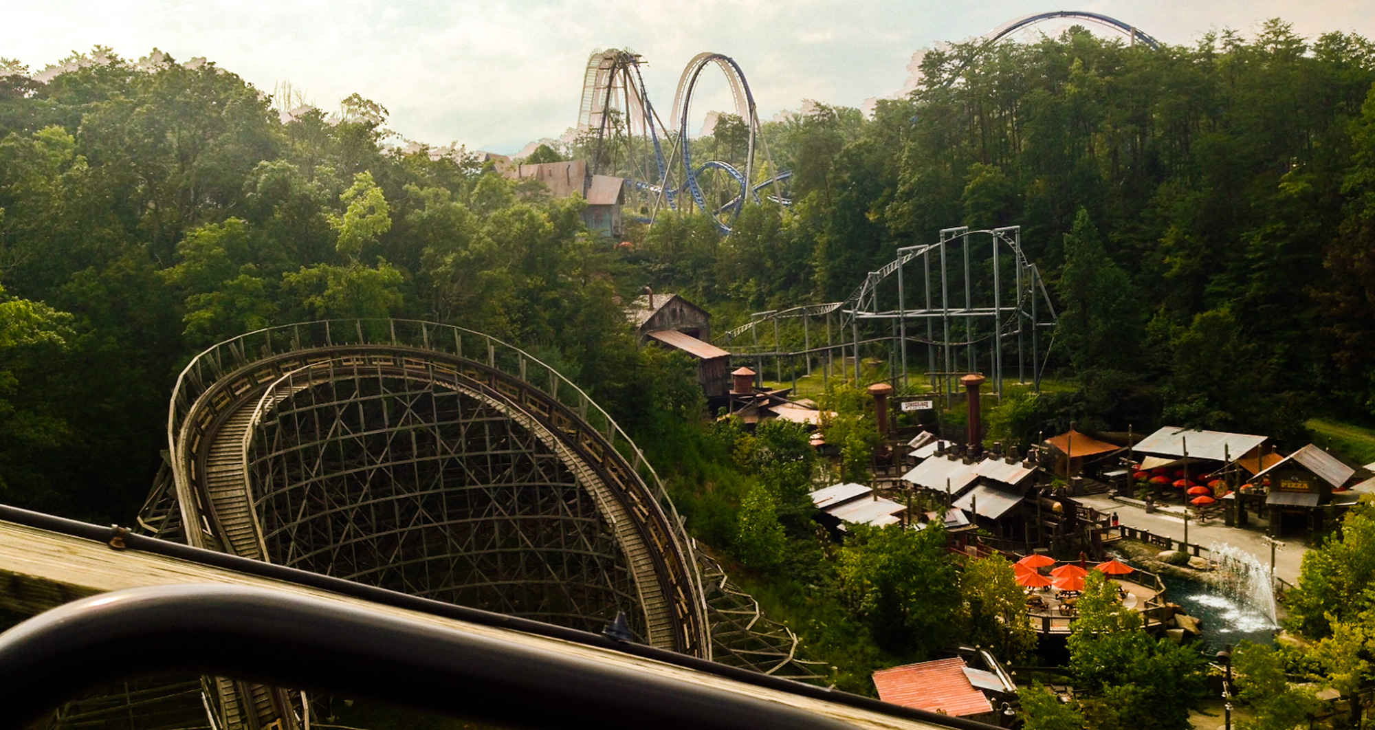 Some of Dollywood's many rides.