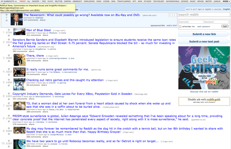 Reddit, a forum that has typically embraced President Obama, has started to turn against him after the National Security Agency's spying was revealed. 