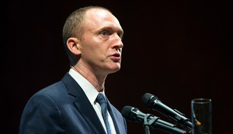 Carter Page, a former foreign policy adviser to the Trump campaign, refused to appear before the Senate Intelligence Committee for its investigation to determine whether Trump officials colluded with Russia during the 2016 campaign. (AP Photo/Pavel Golovkin, File)
