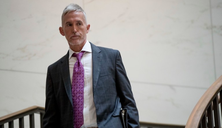 House Intelligence Committee member Rep. Trey Gowdy, R-S.C. walks on Capitol Hill in Washington, Tuesday, July 25, 2017, prior to the arrival of White House senior adviser Jared Kushner to meet behind closed doors before the committee on the investigation into possible collusion between Russian officials and the Trump campaign. (AP Photo/Andrew Harnik)