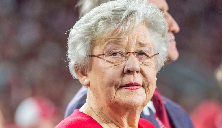 Alabama Governor Kay Ivey speaks to supporters after she won the election for Governor at a watch party, Tuesday, Nov. 6, 2018, in Montgomery, Ala. 