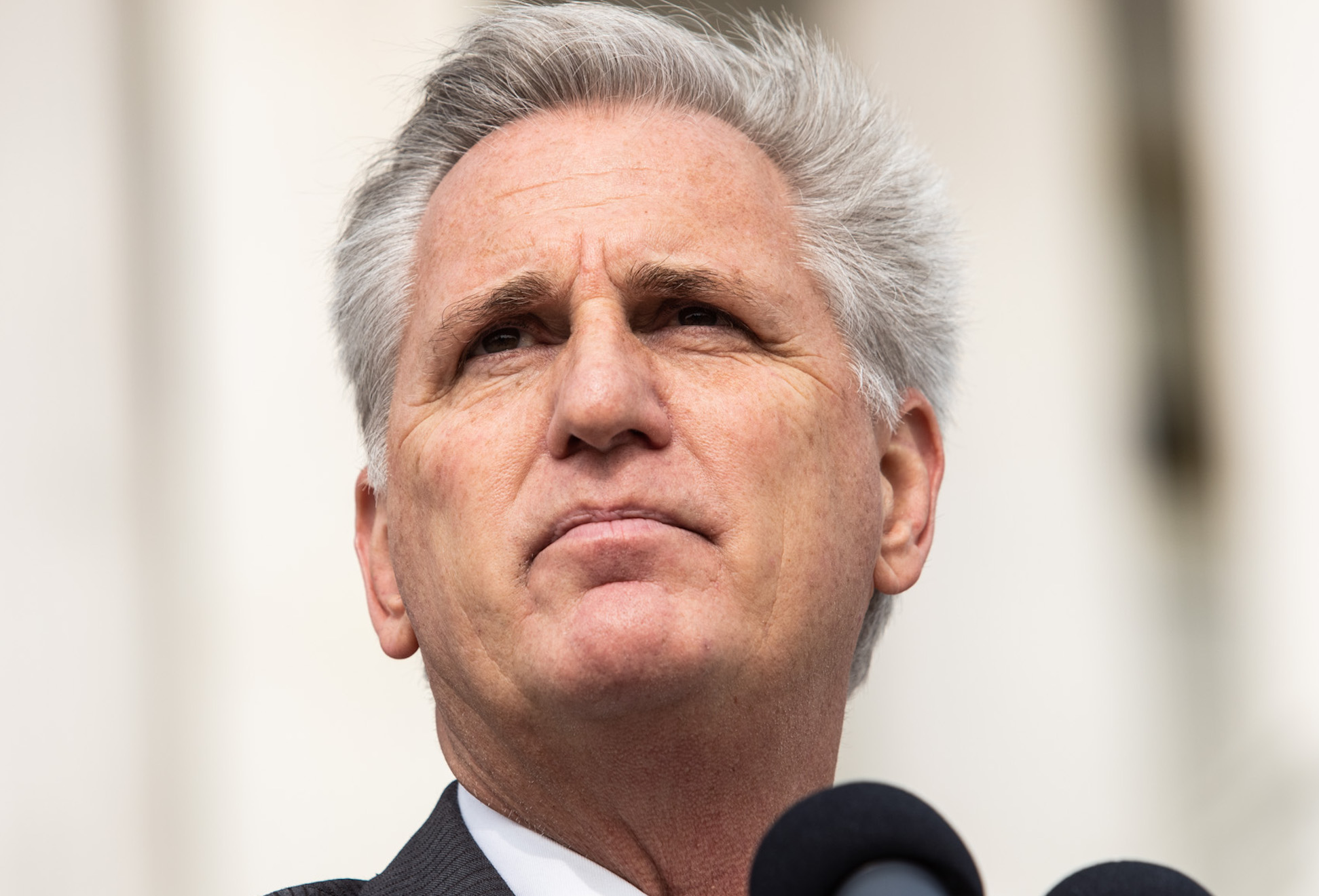 House Minority Leader Kevin McCarthy, R-CA, speaks on the steps of the U.S. Capitol, Tuesday, September 15, 2020. The GOP unveiled their new agenda if they were to win back the House in November.