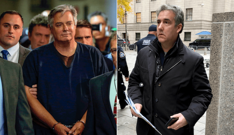 From left to right: Paul Manafort and Michael Cohen.