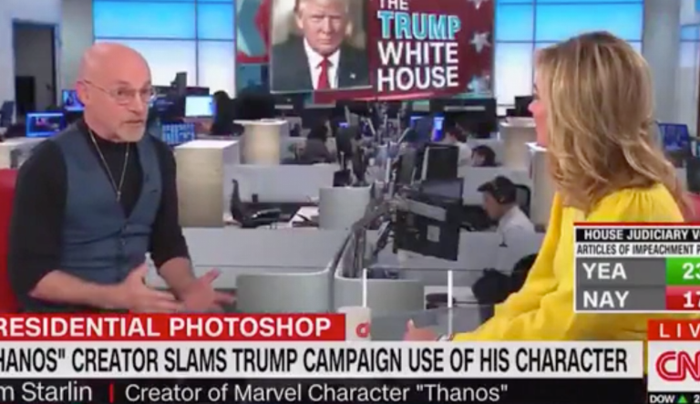 CNN host asks comic book villain creator if he can force Trump to ‘take down’ meme