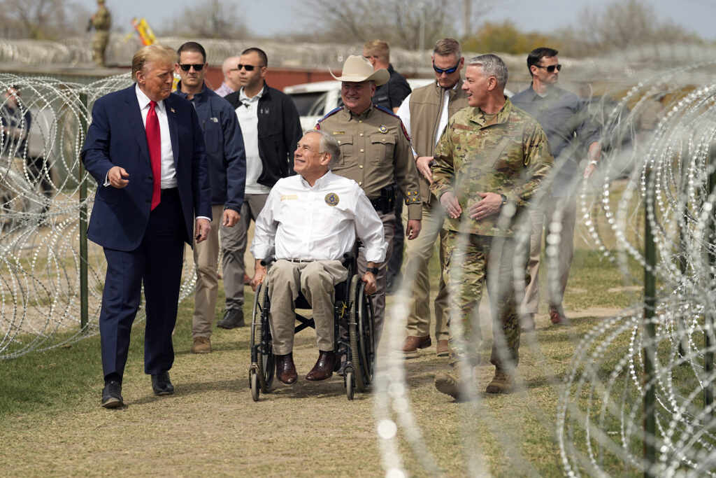 EAGLE PASS, TEXAS —&nbsp;Former President Donald Trump traveled Eagle Pass, Texas Thursday, the same day President Joe Biden himself visited the Southern Border.