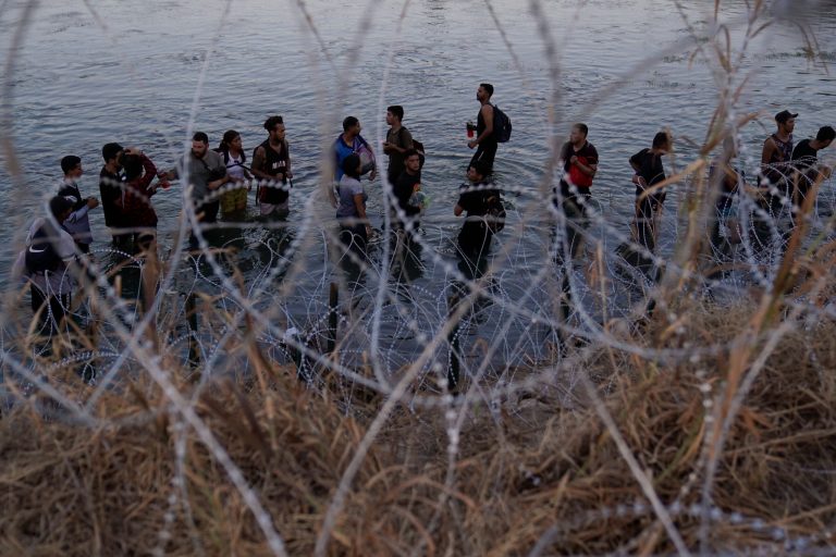 Texas continues to build concertina wire barriers, border wall