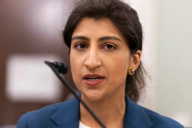 Lina Khan. (Graeme Jennings/Pool via AP)