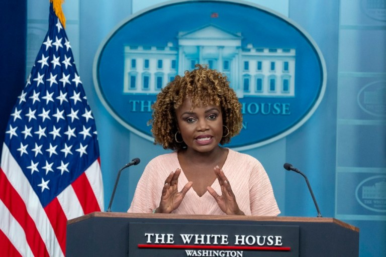 WATCH LIVE: Karine Jean-Pierre holds press briefing amid House speaker drama