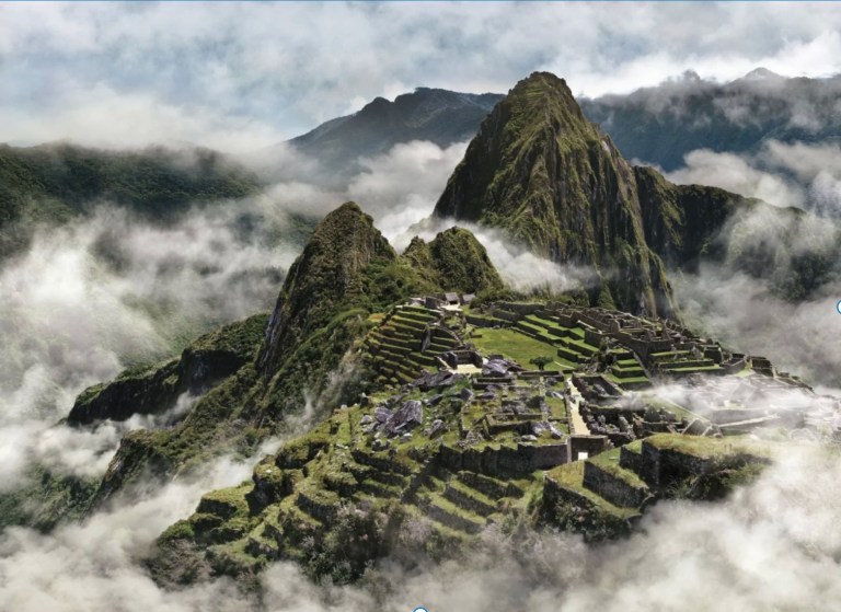 Ruins of Machu Picchu in Peru