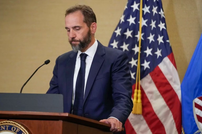 Special counsel Jack Smith speaks about an indictment of former President Donald Trump, Tuesday, Aug. 1, 2023, at a Department of Justice office in Washington.