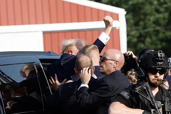 Trump shows courage and Secret Service skill amid campaign rally attack