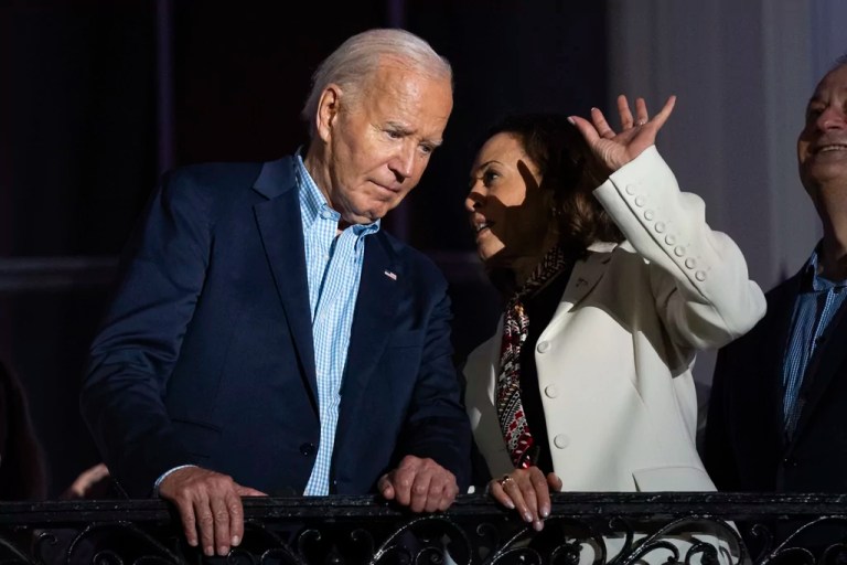 Biden calls in to Harris campaign meeting as president avoids cameras for another day