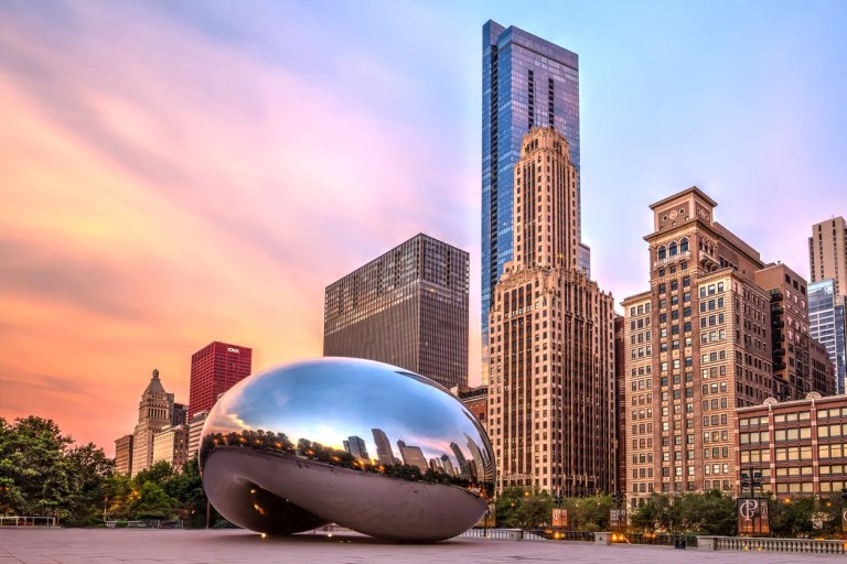 Chicago, USA - July 2015: The sculpture 