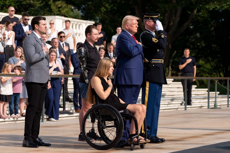 Senate Democrat demands report from Trump incident at Arlington National Cemetery