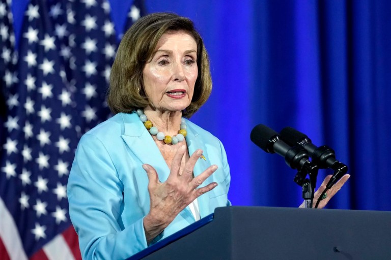 Pelosi appearance on Stephen Colbert interrupted by anti-Israel protesters