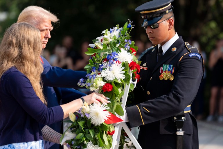 Trump campaign disputes allegations of altercation during Arlington wreath-laying ceremony