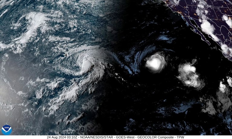 Hurricane Hone sweeps past Hawaii, dumping enough rain to ease wildfire fears