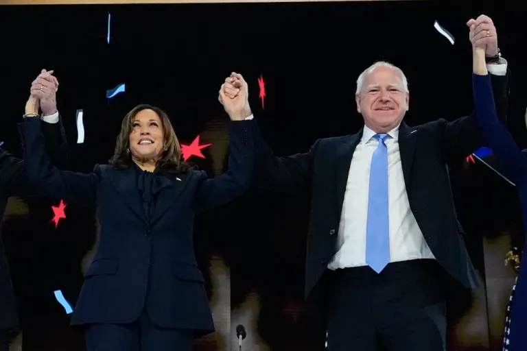 Kamala Harris and Tim Walz