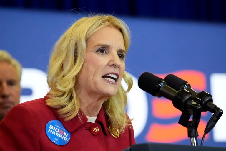 Kerry Kennedy campaigns for Republicans supporting Harris in Arizona