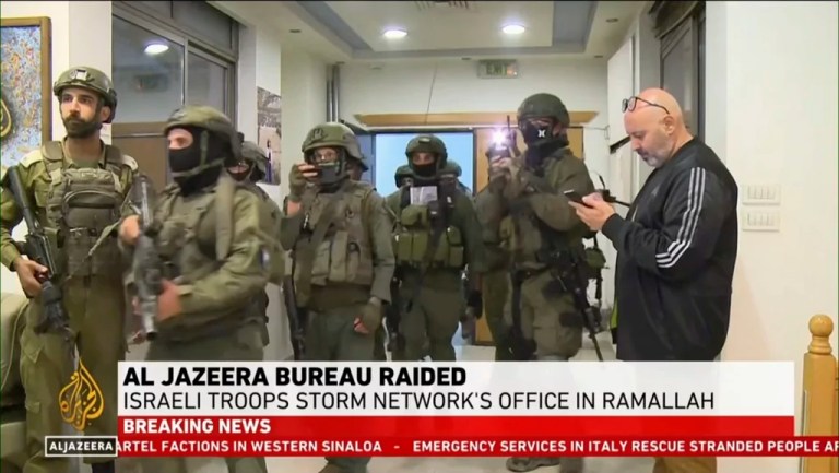 Israel denounces Al Jazeera as ‘mouthpiece of Hamas,’ raids offices in West Bank