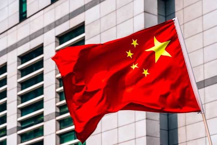 Chinese flag in China