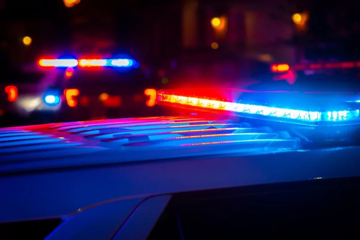 Police lights.