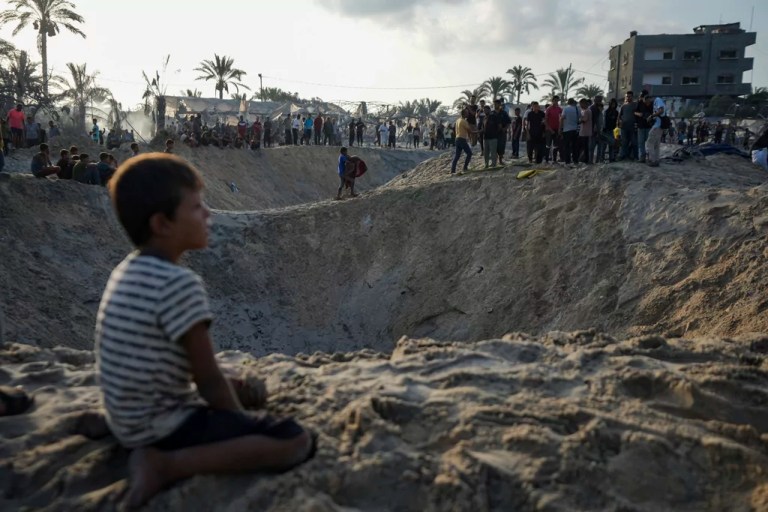 Israel strikes Gaza humanitarian camp while targeting Hamas command center