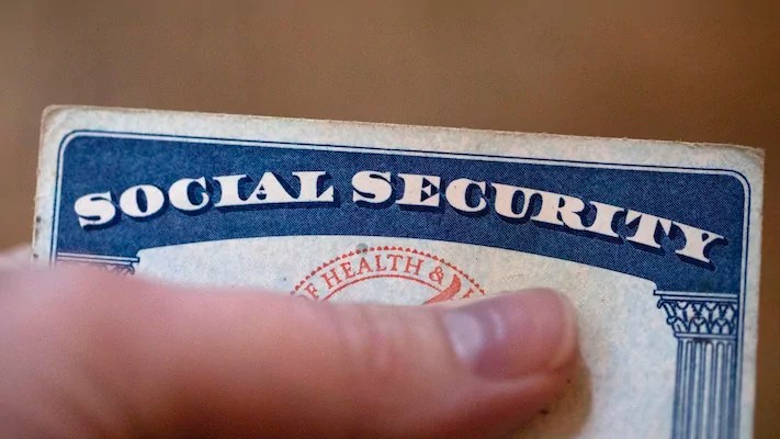 A Social Security card is displayed on Oct. 12, 2021, in Tigard, Oregon. The go-broke dates for benefit programs Medicare and Social Security have been pushed back as an improving economy has contributed to changed projected depletion dates, according the annual Social Security and Medicare trustees report released Monday, May 6, 2024.