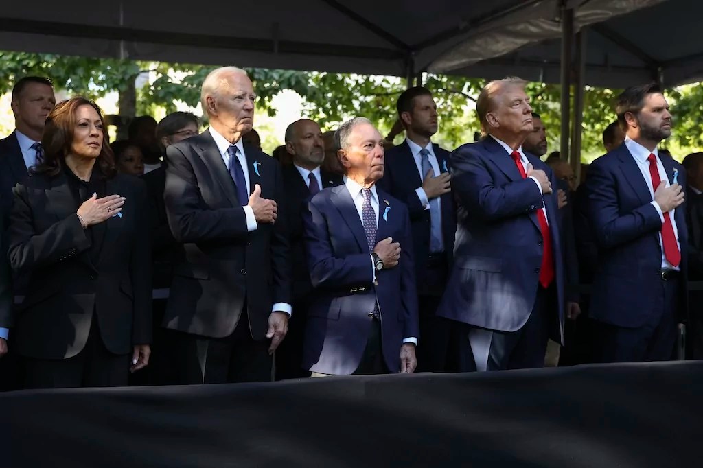 Trump and Harris shake hands at 9/11 memorial just hours after hurling insults at each other