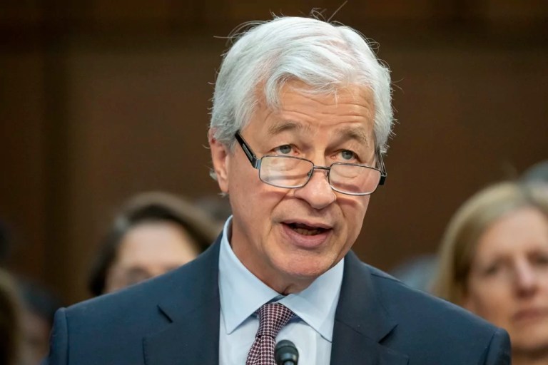 JPMorgan Chase CEO Jamie Dimon speaks.