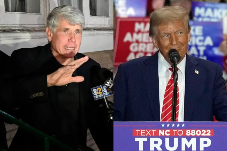Former Illinois Gov. Rod Blagojevich and former President Donald Trump