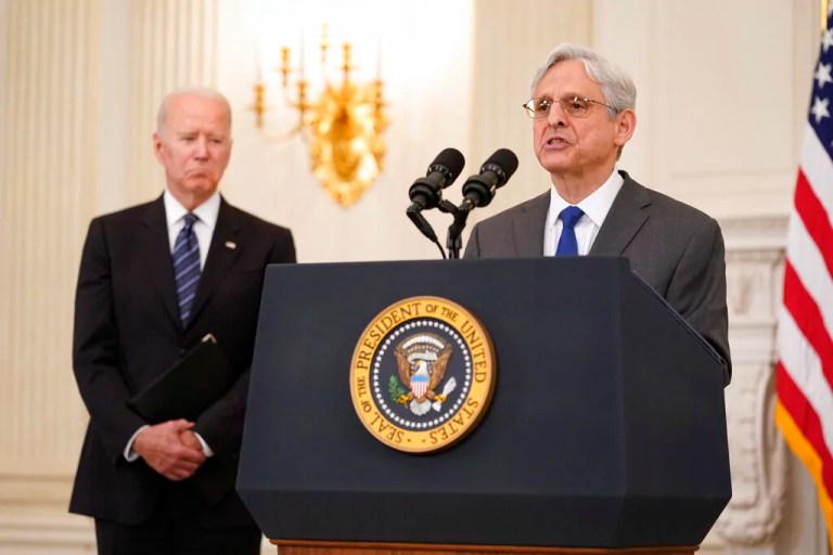 President Joe Biden and Attorney General Merrick Garland.