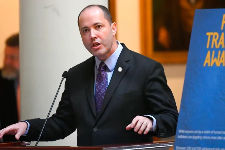 Jan. 13, 2020 Georgia Attorney General Chris Carr speaks at the state capitol in Atlanta.
