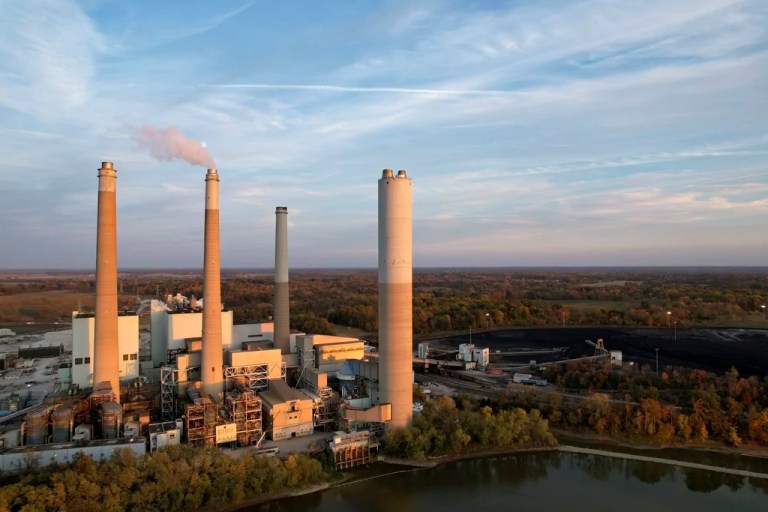 AES Indiana Petersburg Generating Station, a coal-fired power plant, operates in Petersburg, Ind., on Wednesday, Oct. 25, 2023. Environmental activists say the lobbying of fossil fuel interests are the reason why climate talks have yet to produce an agreement to phase out coal, oil and natural gas, as scientists have repeatedly said must happen to stave off the worst impacts of climate change, like extreme weather events. (AP Photo/Joshua A. Bickel)