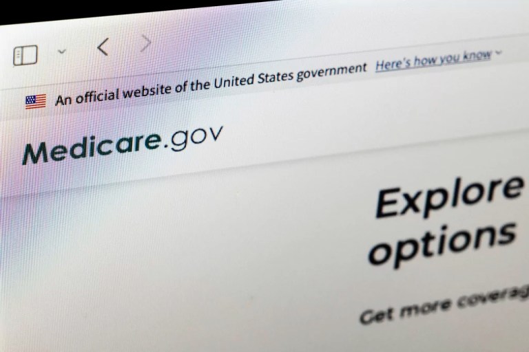 The Medicare website is seen on a computer.