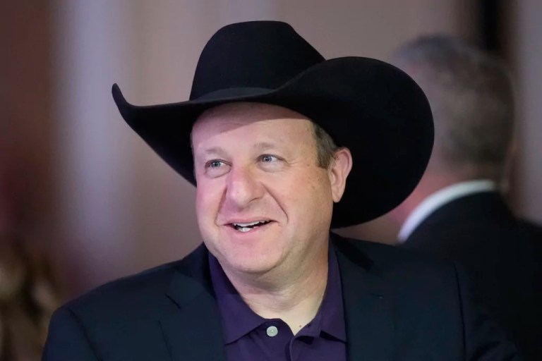 Colorado Gov. Jared Polis arrives at the opening plenary session at the 2024 summer meeting of the National Governors Association, Thursday, July 11, 2024, in Salt Lake City. (AP Photo/Rick Bowmer)
