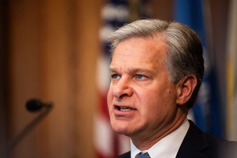 Wray defends FBI when asked about Patel nomination