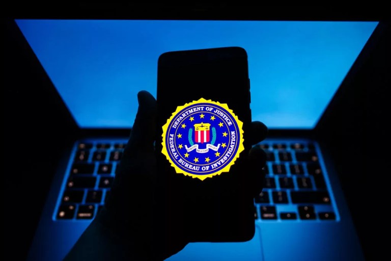 The FBI logo on a smart device.