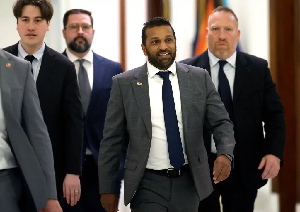 President-elect Donald Trump's nominee to be FBI Director, Kash Patel arrives for a meeting with Sen. Josh Hawley (R-MO) in the Dirksen Senate Office Building on Dec. 11, 2024 in Washington, D.C.