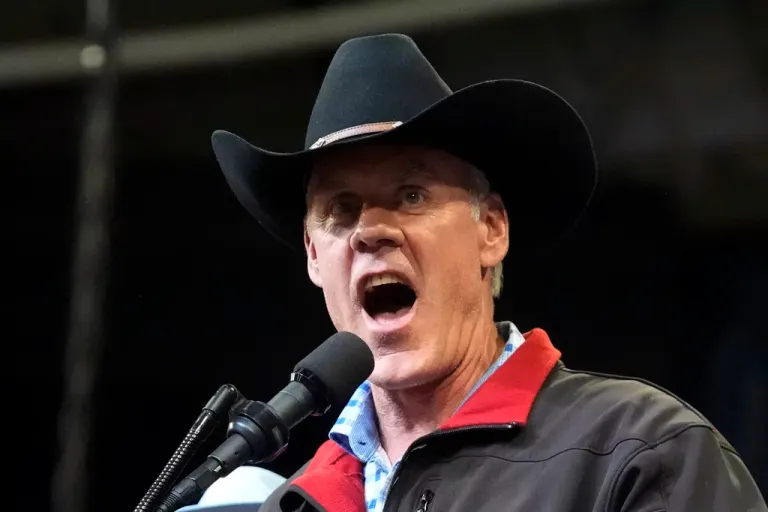 Rep. Ryan Zinke (R-MT) speaks during a campaign rally for Republican presidential nominee Donald Trump