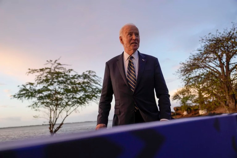 Joe Biden, corrupt career politician, crawls offstage