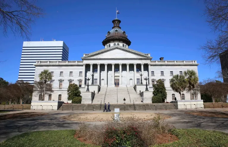 The South Carolina Statehouse is pictured on Jan. 20, 2021, in Columbia, S.C.