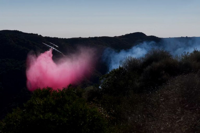 Drone collides with firefighting plane during Los Angeles wildfires
