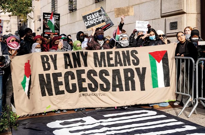 A pro-Palestinian protest at New York’s Columbia University, Nov. 15, 2023. (Spencer Platt/Getty Images)