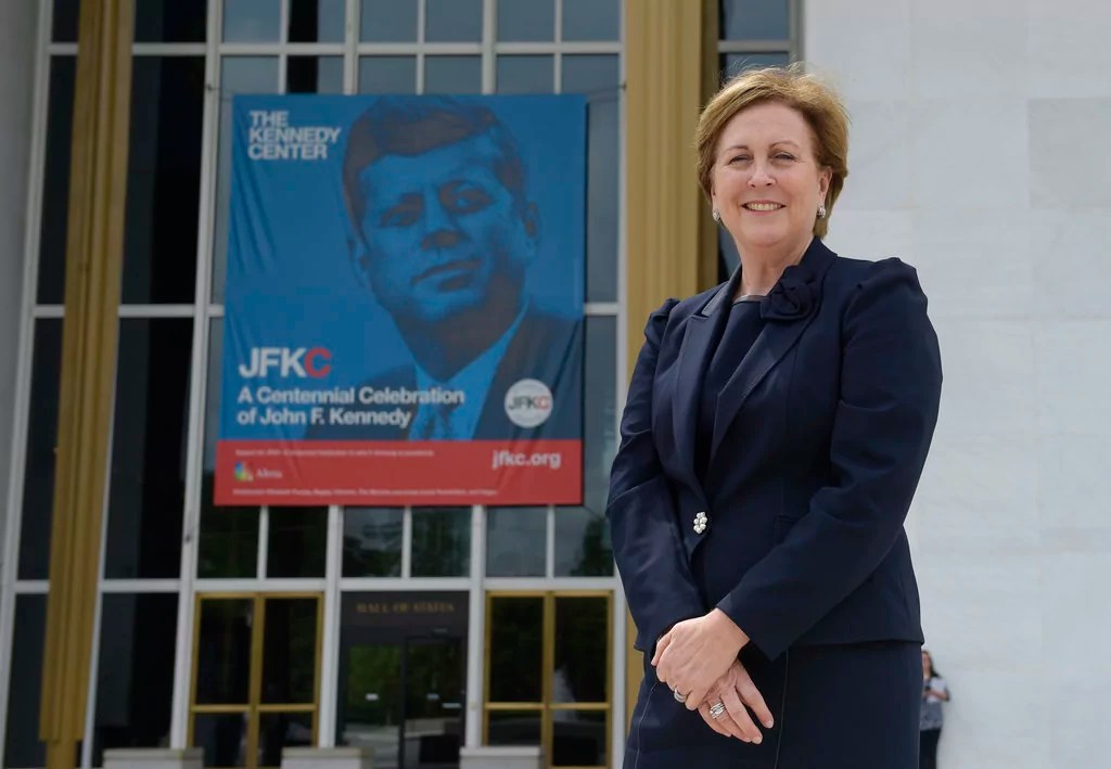 Kennedy Center President Deborah Rutter at the Kennedy Center in Washington, Friday, May 5, 2017. This year, in honor of the 100th anniversary of JFK's birth, leaders of the performing arts behemoth are trying to put the Kennedy back into the Kennedy Center, reemphasizing its role as a "living memorial" to the slain 35th president. (AP Photo/Susan Walsh)