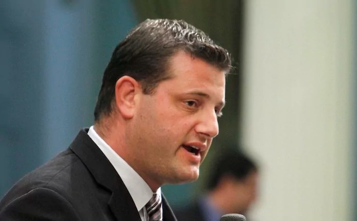 In this July 5, 2012, file photo Rep. David Valadao (R-CA), then-California assemblyman, speaks in Sacramento, California.