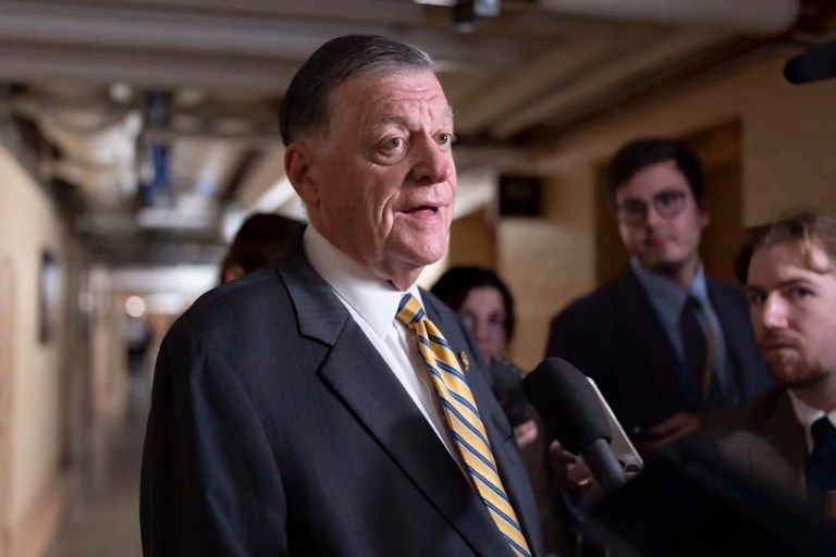 House Appropriations Chairman Tom Cole, R-Okla., speaks to reporters before a closed-door meeting with fellow Republicans, at the Capitol in Washington, Tuesday, Sept. 24, 2024. Congressional leaders have a deal on a short-term spending bill that will fund federal agencies for about three months. The agreement announced Sunday averts a possible partial government shutdown when the new budget year begins Oct. 1 and pushes final decisions until after the November election. (AP Photo/J. Scott Applewhite)